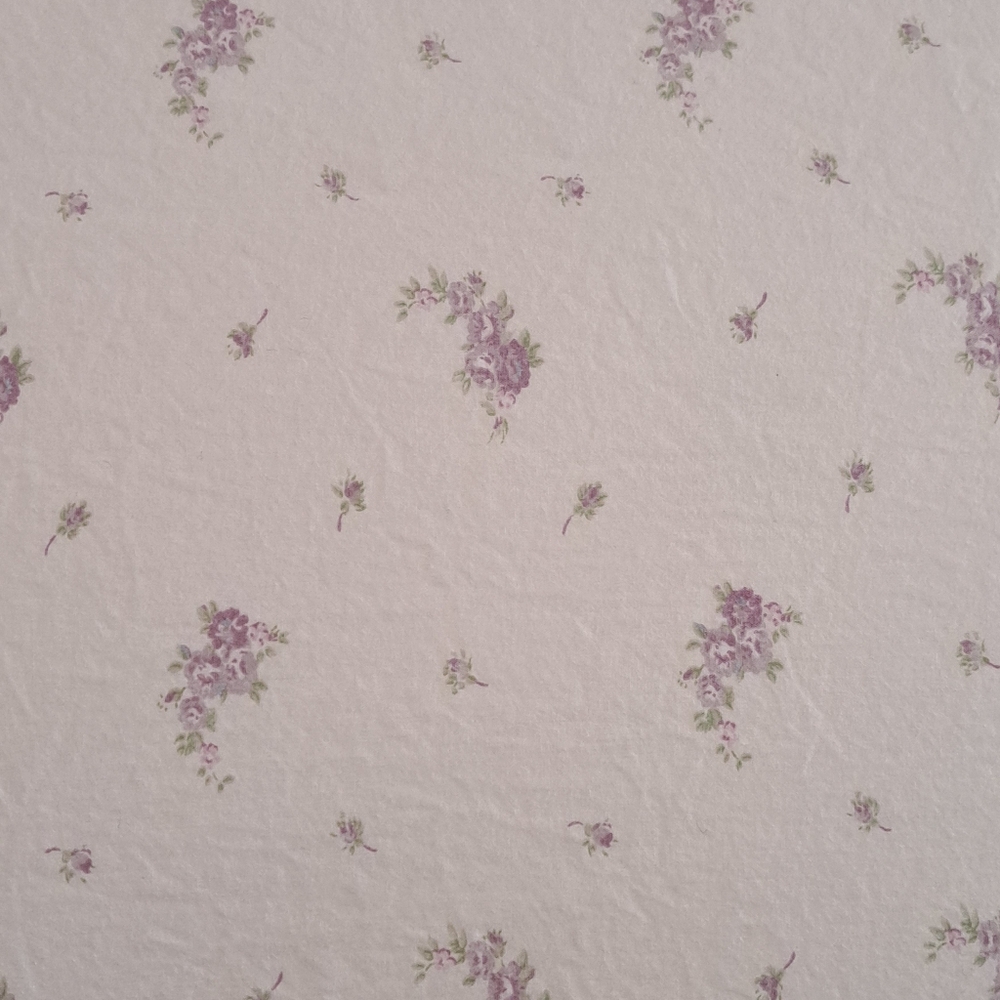 Simply Shabby Chic Calico Lavender Floral Flat Sheet Queen